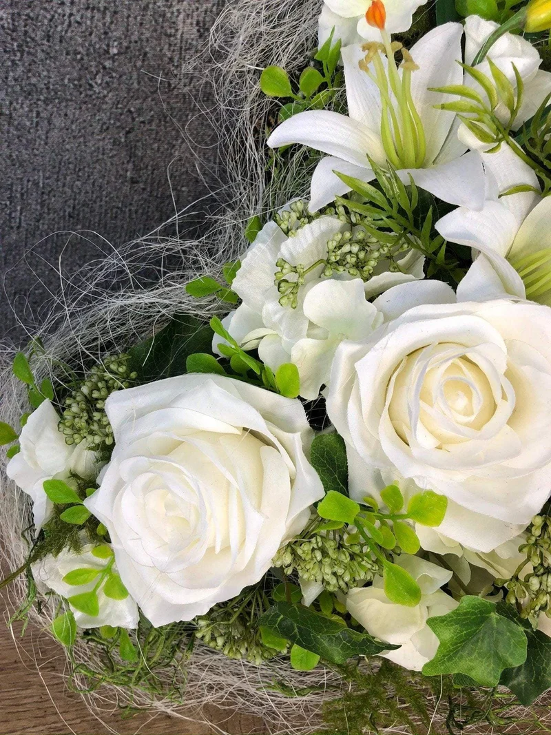 Grabherz Lilie Seidenblumen – langlebiger Grabschmuck