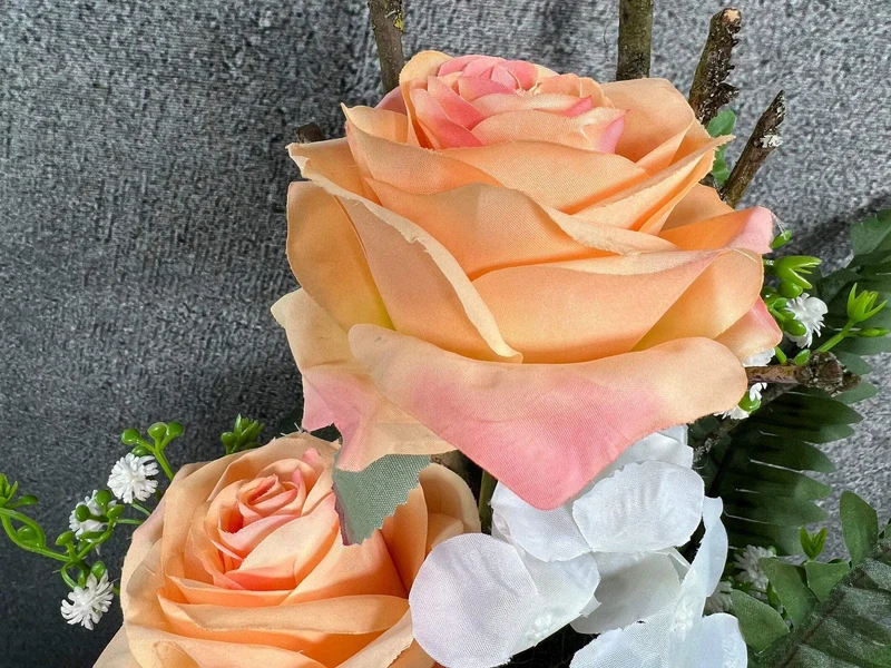 Grabgesteck Hortensie Seidenblumen – langlebiger Grabschmuck