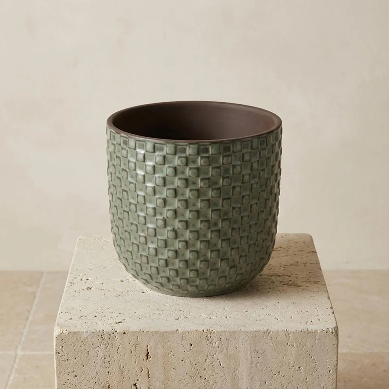 Minitopf Relief Grün – Ø7cm