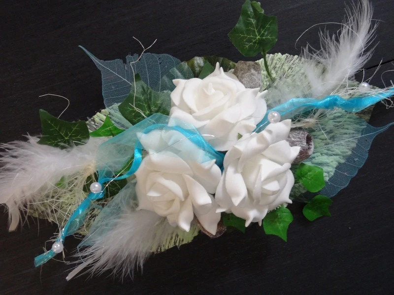 Tischgesteck Seidenblumen Wunschfarbe – Tischdeko Hochzeit und Event