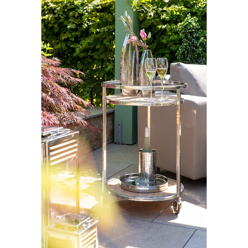 ALETTA Vase silberfarben