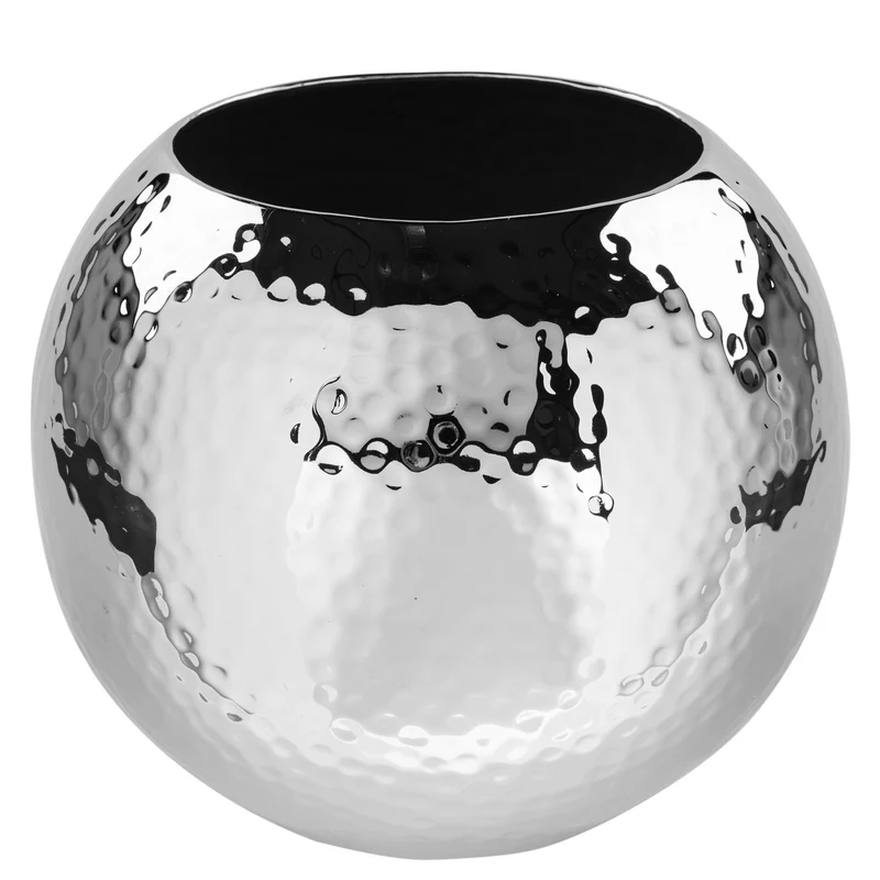 MOON Vase silberfarben