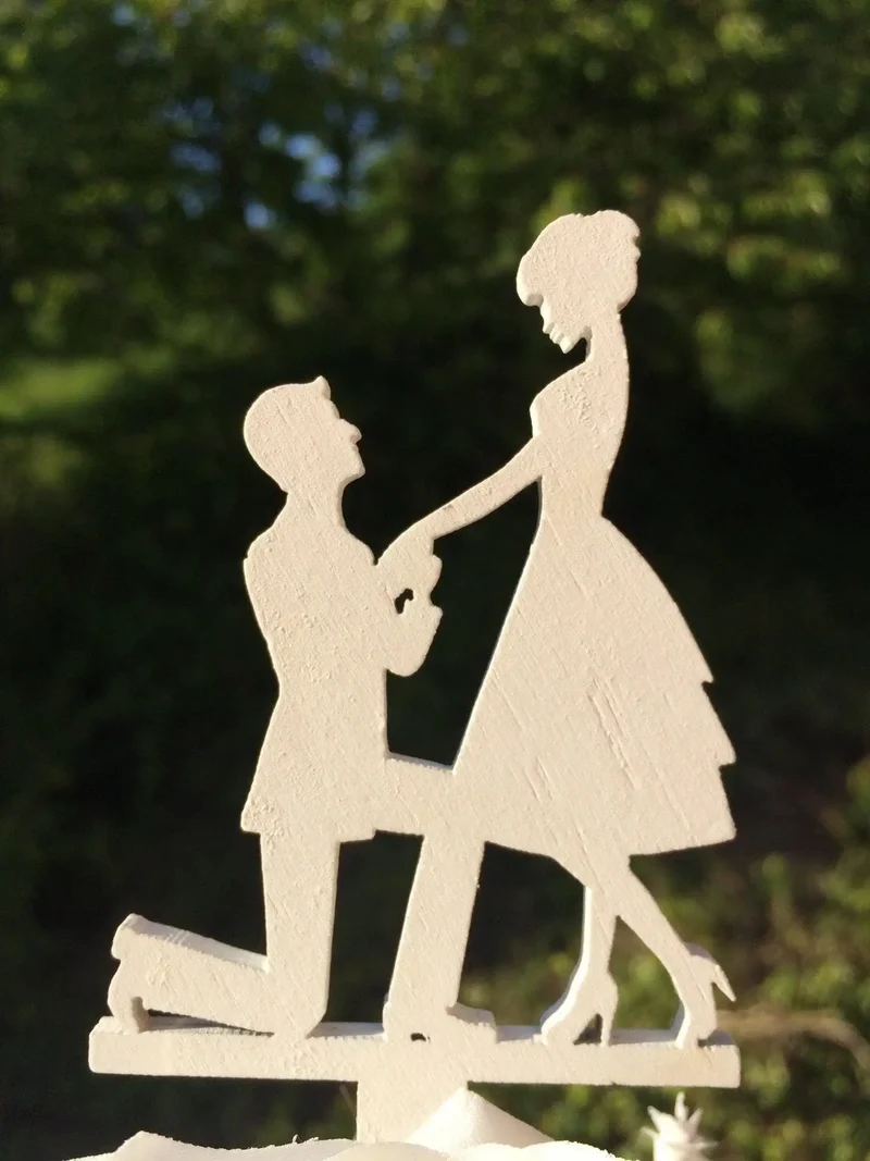 Cake Topper Tortenfigur weiß – Tortenaufsatz Hochzeit & Feiern
