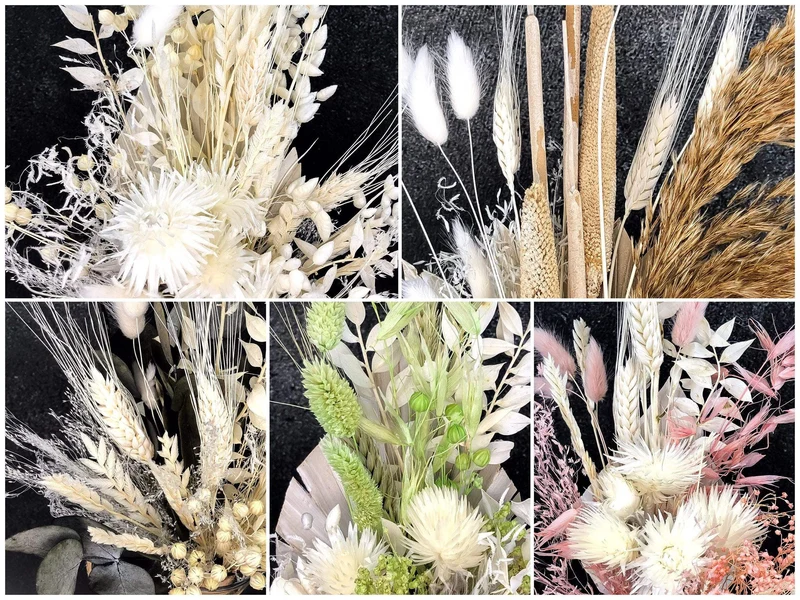 Trockenblumen Arrangement in Vase – Eukalyptus & Gräser handgefertigt