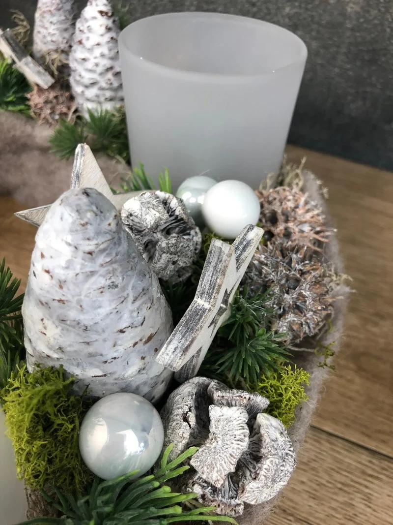 Adventskranz Gläser Variante rund – stimmungsvoller handgefertigt