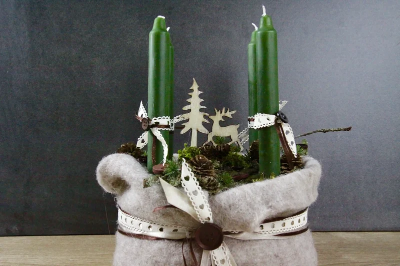 Adventskranz klassisch rund – stilvoll mehrjährig