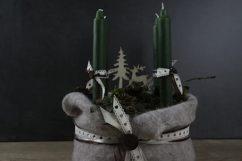 Adventskranz klassisch rund – stilvoll mehrjährig