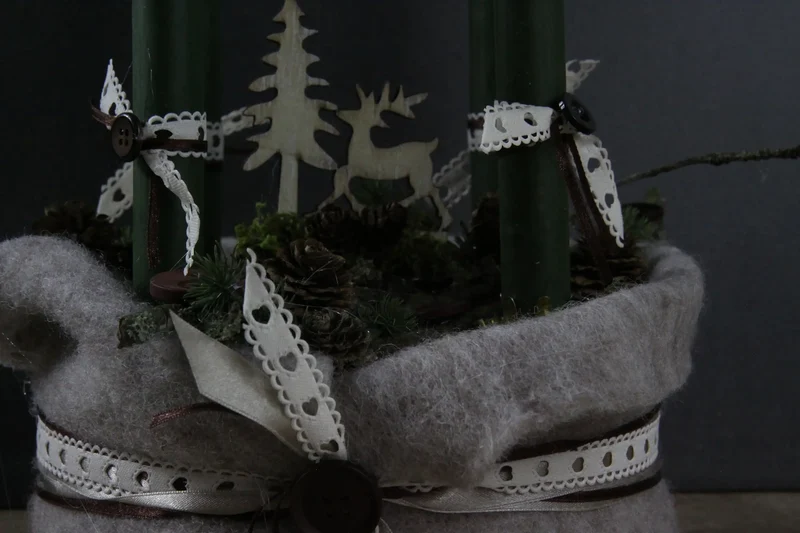 Adventskranz klassisch rund – stilvoll mehrjährig