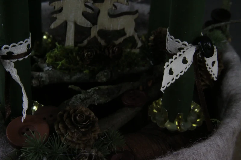 Adventskranz klassisch rund – stilvoll mehrjährig