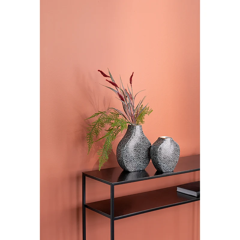 MINTA Vase schwarz-weiß