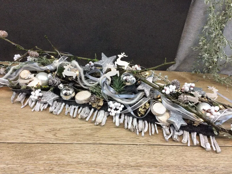 Türkranz Weihnachten Hirsch LED – handgefertigt stimmungsvoll mehrjährig