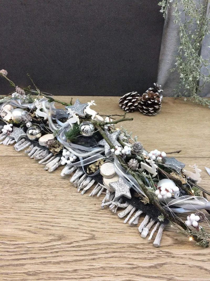 Türkranz Weihnachten Hirsch LED – handgefertigt stimmungsvoll mehrjährig