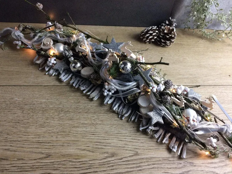 Türkranz Weihnachten Hirsch LED – handgefertigt stimmungsvoll mehrjährig