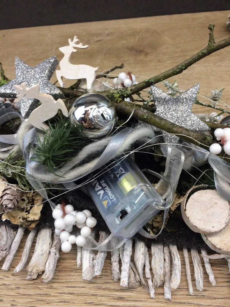 Türkranz Weihnachten Hirsch LED – handgefertigt stimmungsvoll mehrjährig