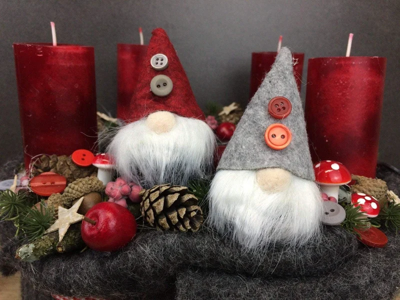 Adventskranz rund stilvoll – mehrjährig handgefertigt