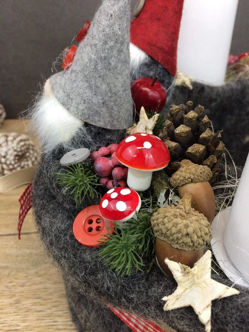Adventskranz rund stilvoll – mehrjährig handgefertigt