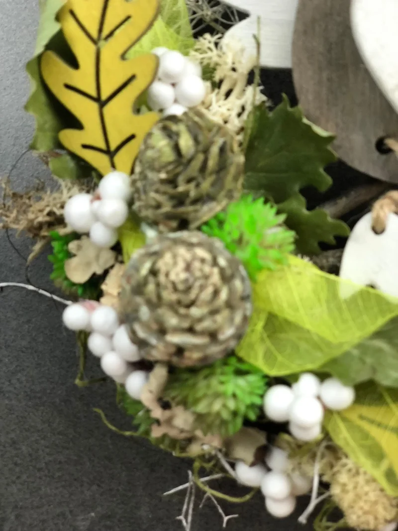 Herbst Türkranz mit Eule 22cm – Türdeko warm & einladend