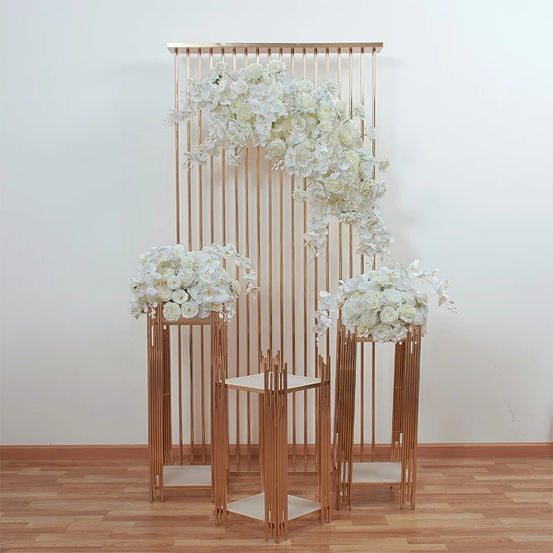Premium Seidenblumen Gesteck in Ivory & Creme – Rosen, Anthurien & Hortensien | Exklusive Hochzeits- & Eventdekoration
