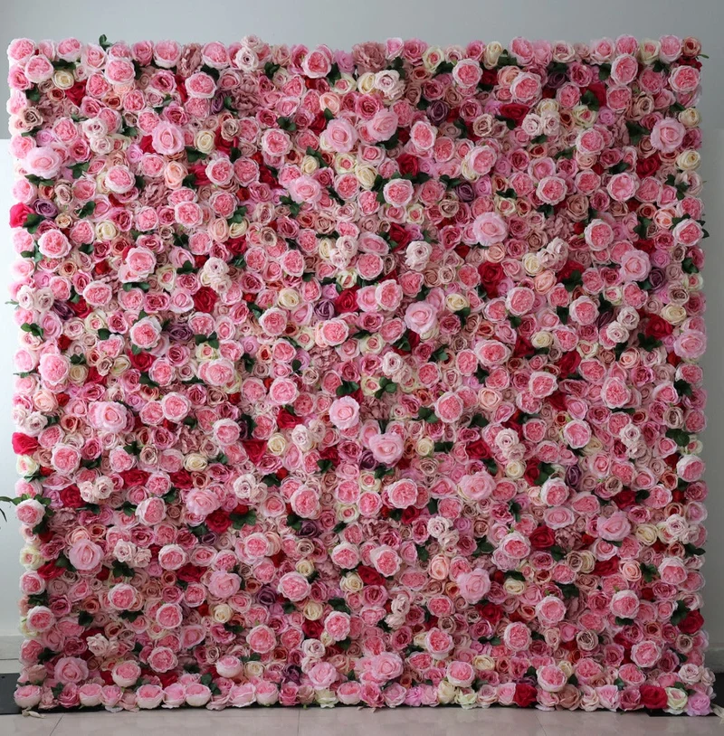 Blumenwand Flowerwall 3D Rosen – luxuriöse Premium-Qualität