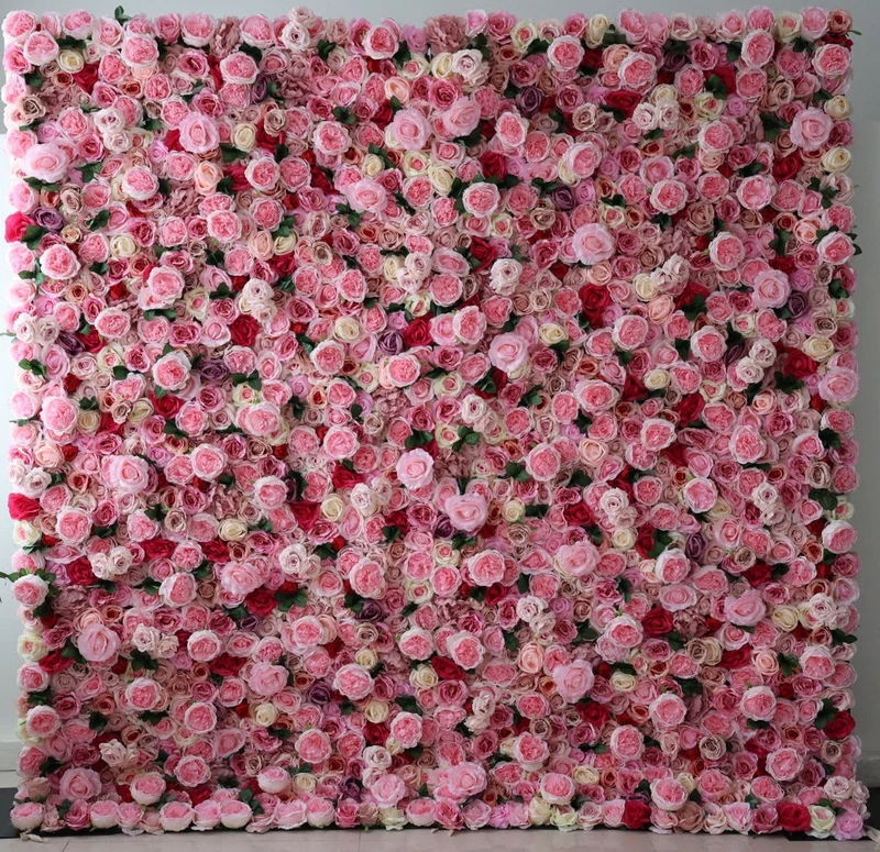 Blumenwand Flowerwall 3D Rosen – luxuriöse Premium-Qualität