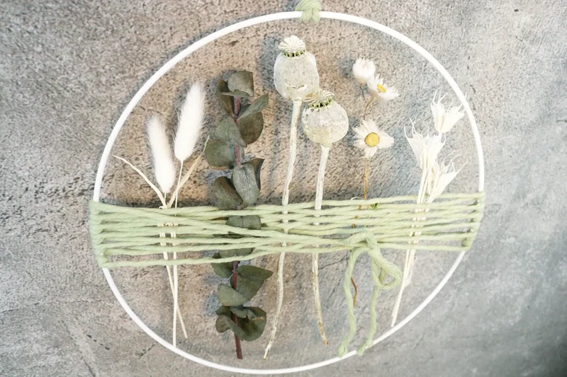 Eukalyptus Trockenblumen Girlande – Fensterdeko handgefertigt – Wunsch