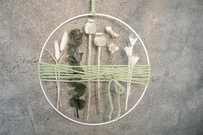 Eukalyptus Trockenblumen Girlande – Fensterdeko handgefertigt – Wunsch