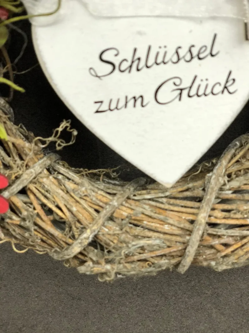 Herbst Türkranz mit Herz 22cm – Türdeko modern & stilvoll handgefertig