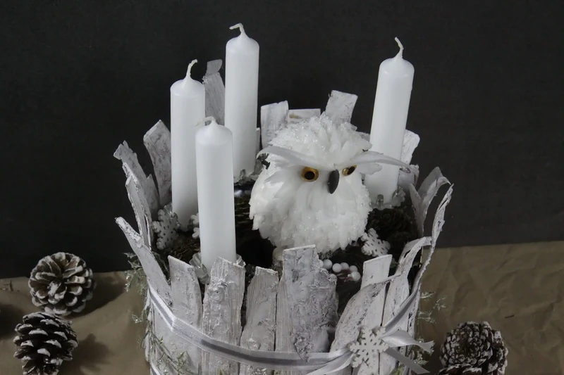 Adventskranz modern rund – handgefertigt mehrjährig