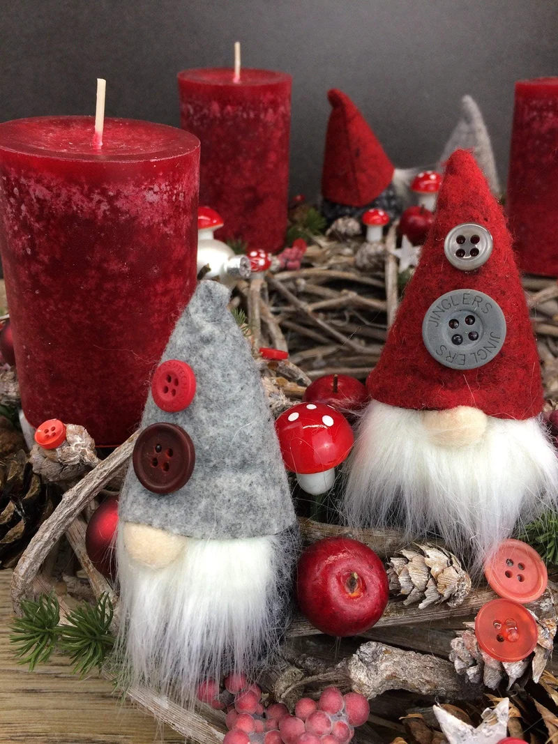 Adventskranz rund – mehrjährig wiederverwendbar & handgefertigt mit Ta