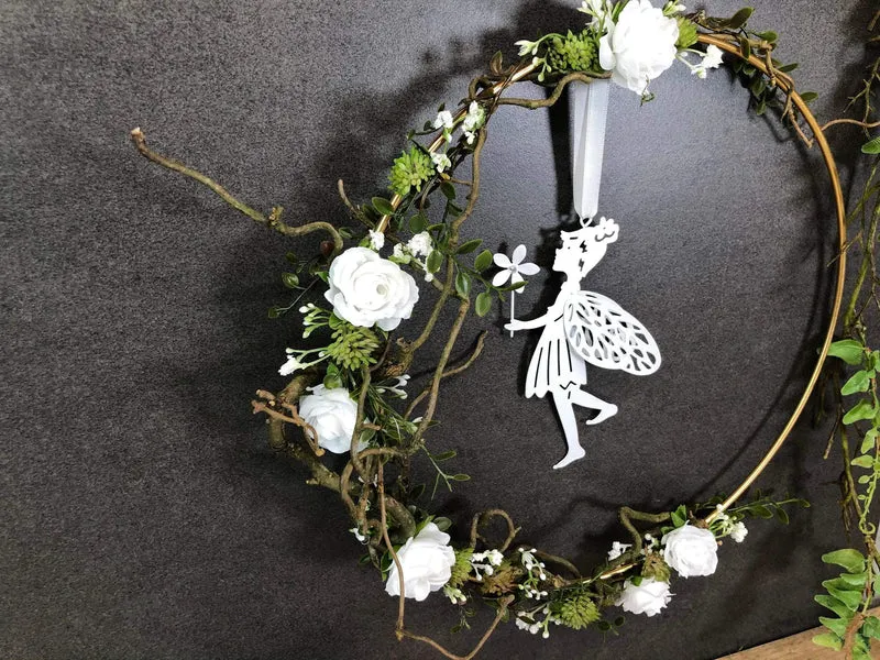 Herbst Türkranz – Türdeko mit Seidenblumen handgefertigt