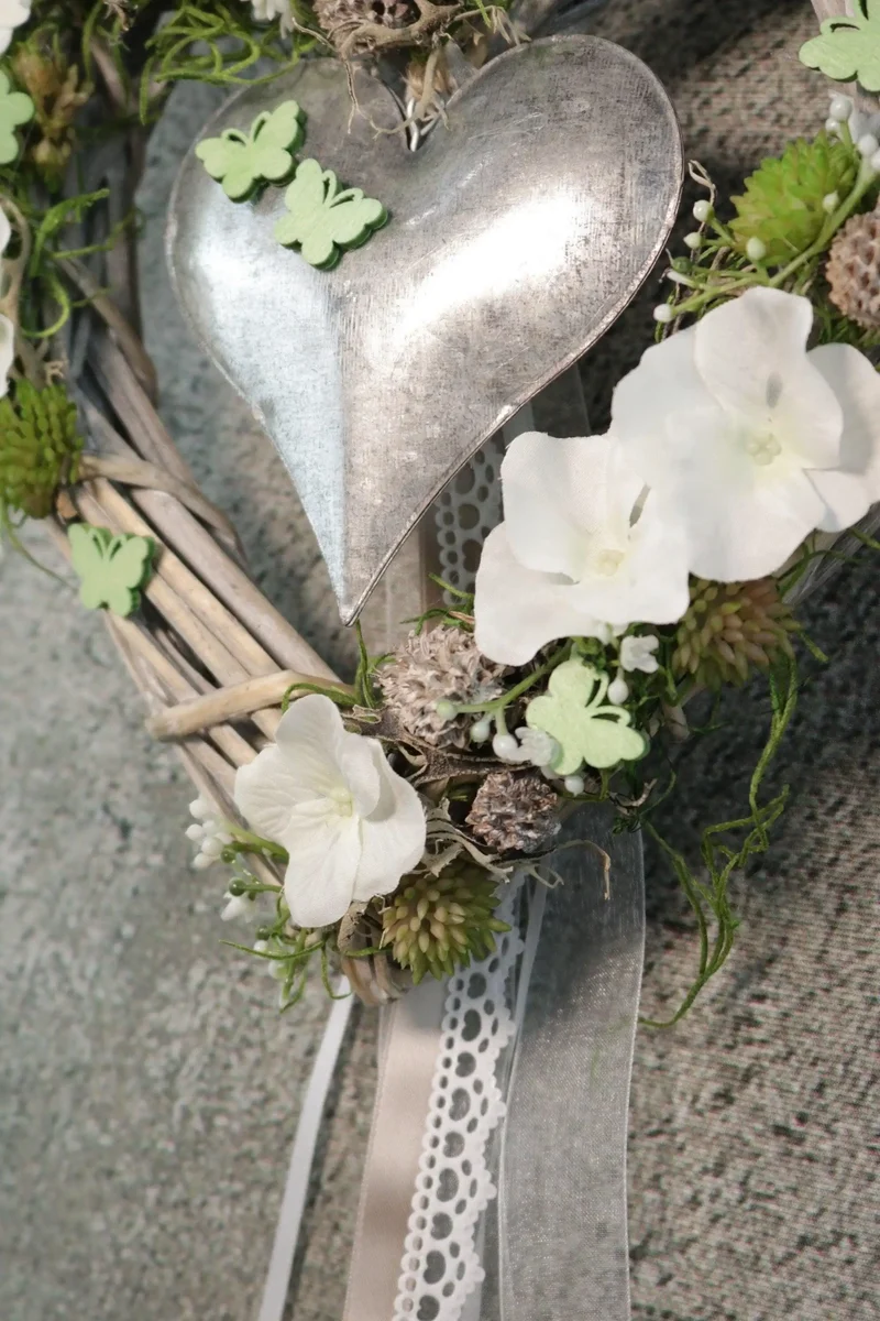Türkranz ganzjährig Hortensie Seidenblumen – Haustürdeko elegant