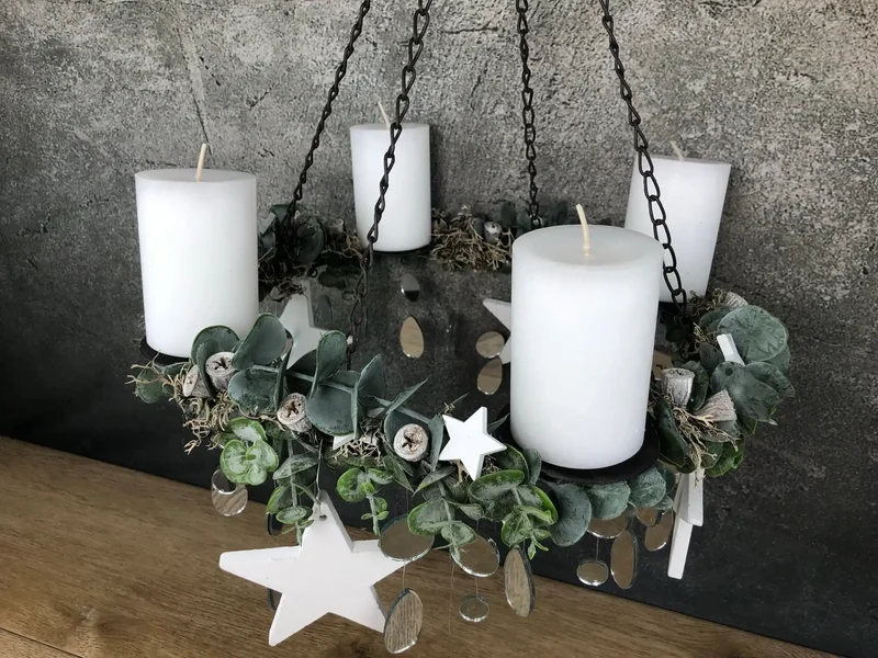 Adventskranz rund mit Wichtel – mehrjährig & stimmungsvoll