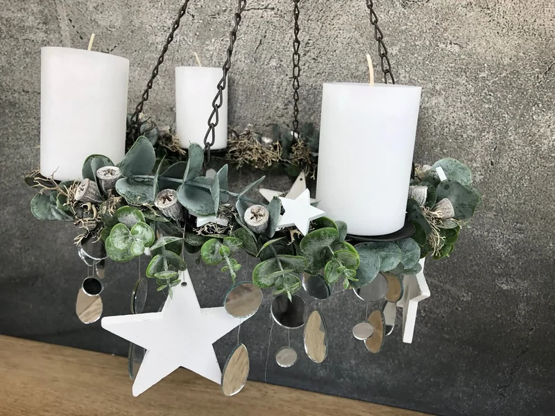 Adventskranz rund mit Wichtel – mehrjährig & stimmungsvoll