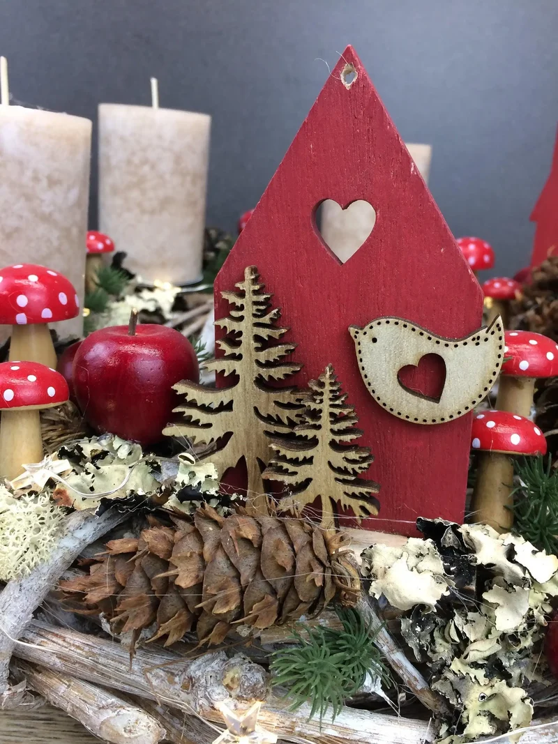 Adventskranz rund mit LED-Lichterkette – mehrjährig langlebig mit Tann