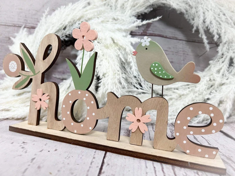 Holzschild Home Schriftzug – Deko 15x29cm Türdeko & Wohndeko