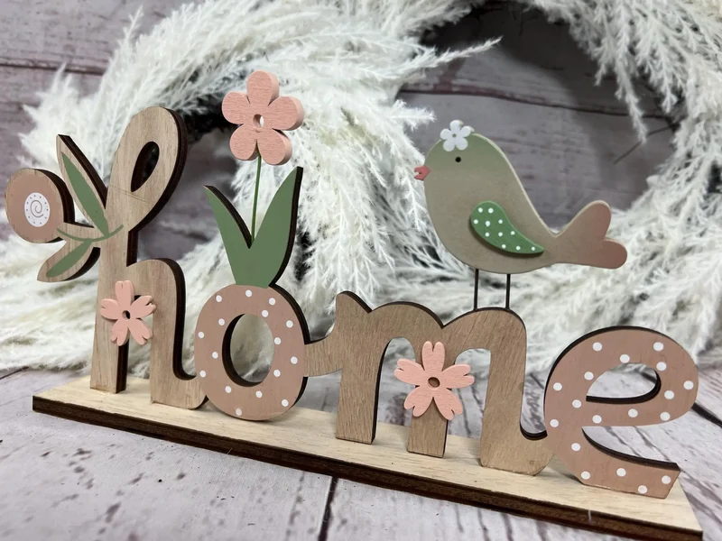 Holzschild Home Schriftzug – Deko 15x29cm Türdeko & Wohndeko