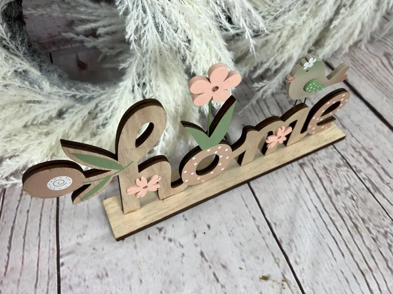 Holzschild Home Schriftzug – Deko 15x29cm Türdeko & Wohndeko
