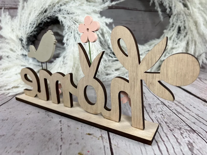Holzschild Home Schriftzug – Deko 15x29cm Türdeko & Wohndeko