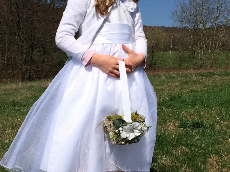 Blumenmädchen Korb Hortensie – Streukorbchen Hochzeit Wunschfarbe