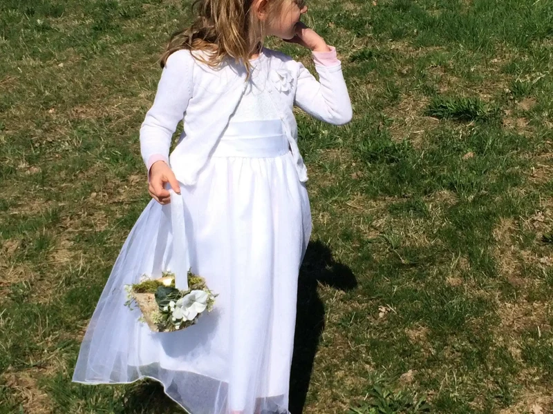 Blumenmädchen Korb Hortensie – Streukorbchen Hochzeit Wunschfarbe