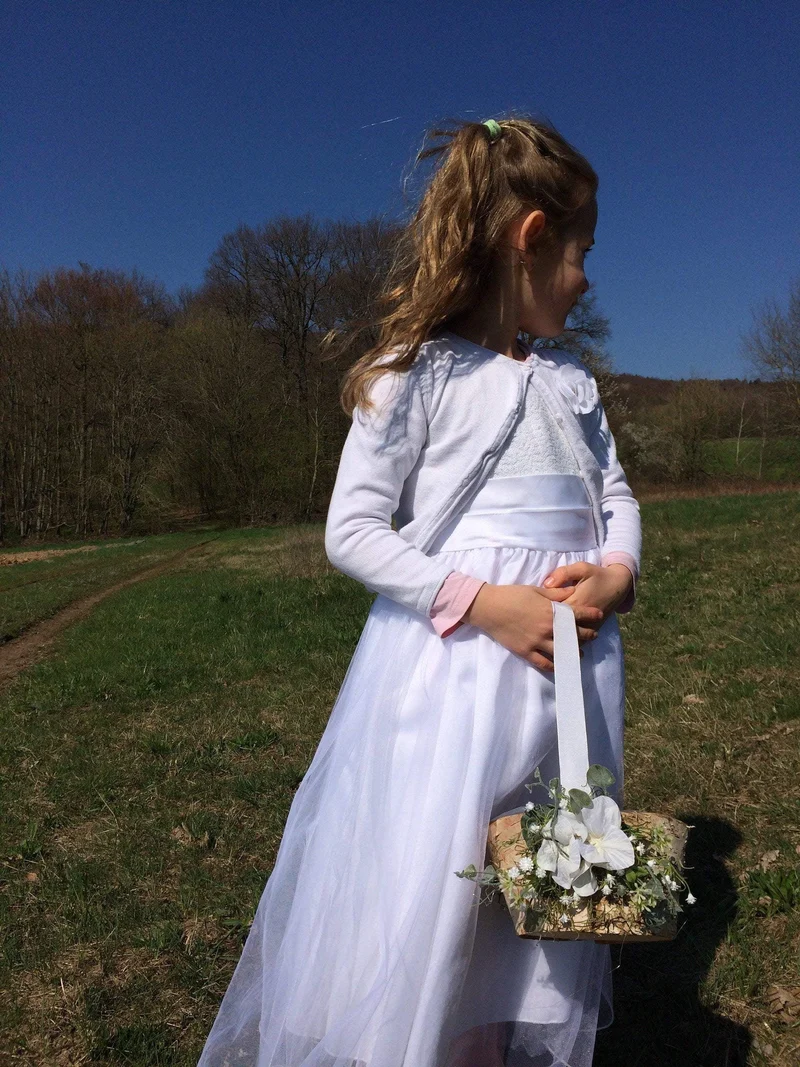 Blumenmädchen Korb Hortensie – Streukorbchen Hochzeit Wunschfarbe