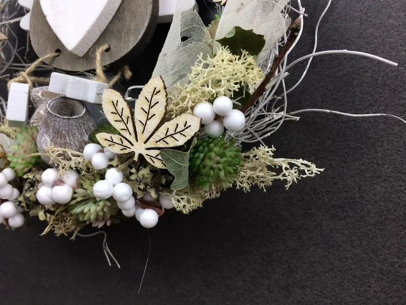 Herbstkranz Türdeko mit Eule 22cm – handgefertigt & stilvoll
