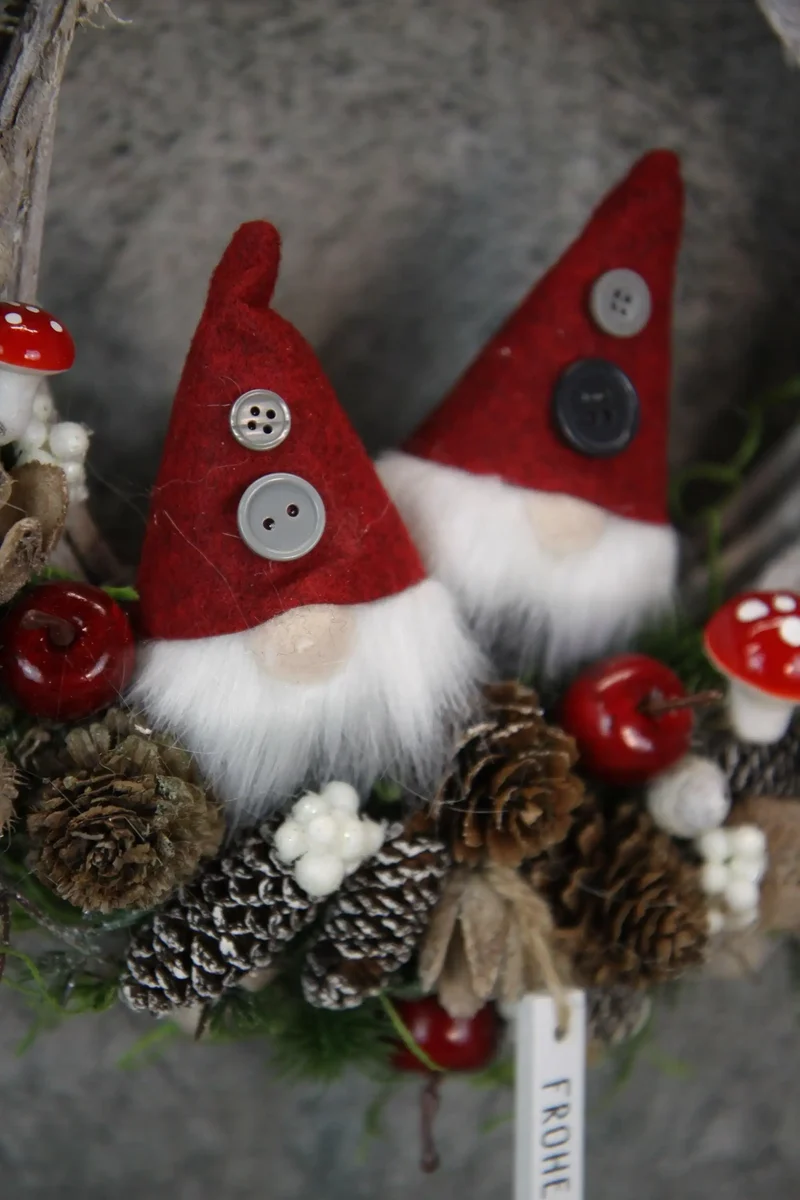 Türkranz Wichtel handgefertigt – Weihnachtsdeko mehrjährig