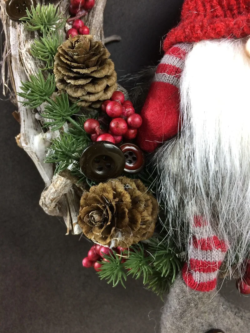 Weihnachtlicher Türkranz Wichtel – Tanne Wunschfarbe