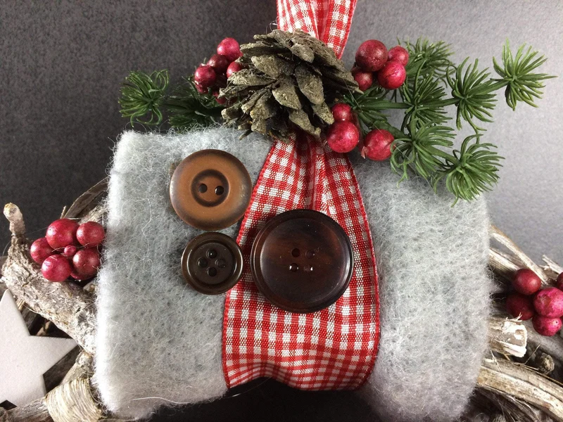 Weihnachtlicher Türkranz Wichtel – Tanne Wunschfarbe