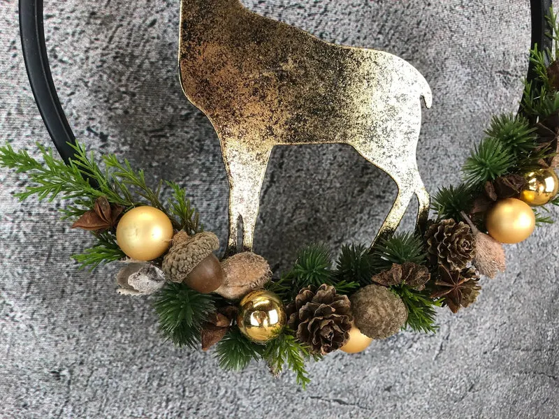 Fensterring Hirsch Weihnachten – Fensterdeko natürlich & langlebig