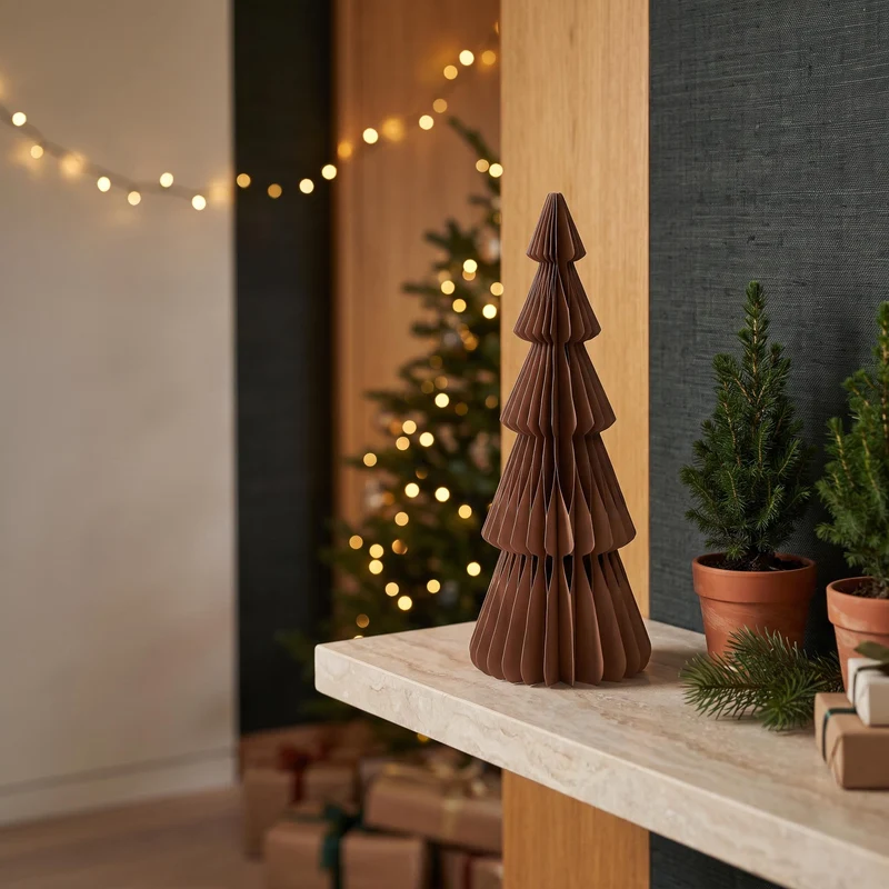 Paper tree - Foldable - Brown - 50cm