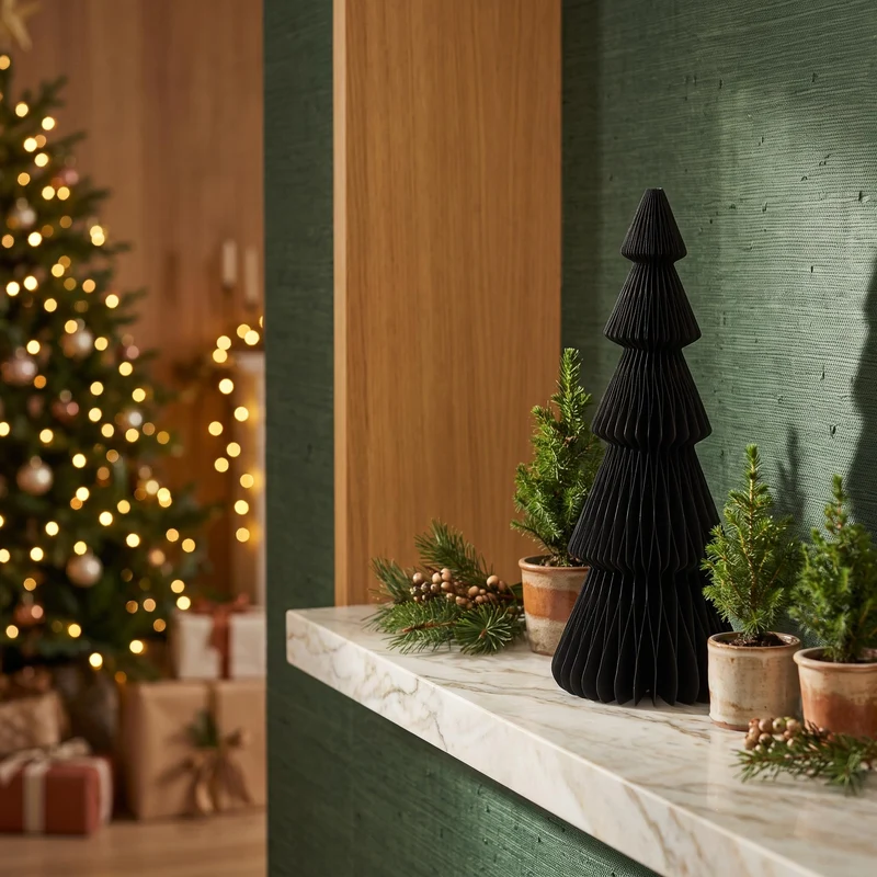Paper tree - Foldable - Black - 50cm