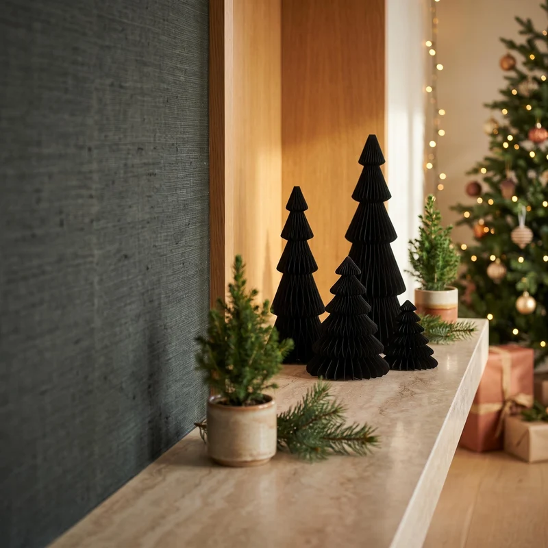 Paper tree - Foldable - Black - 50cm