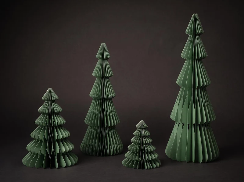 Paper tree - Foldable - Green - 50cm